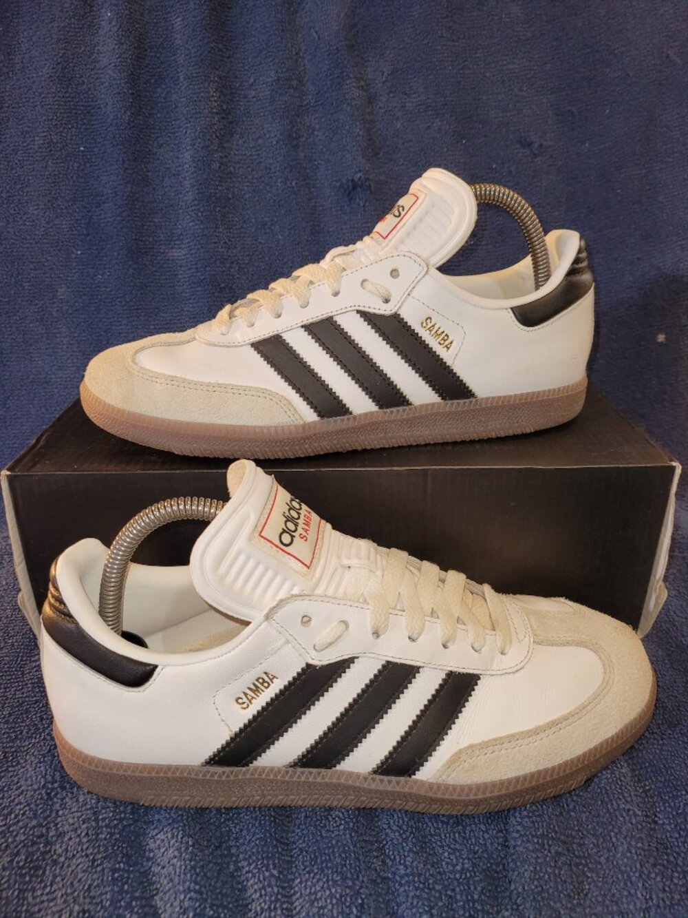 Adidas Samba Classic Men's Size 7 White Black Brown Gum Sneakers IH6001 (#2106)